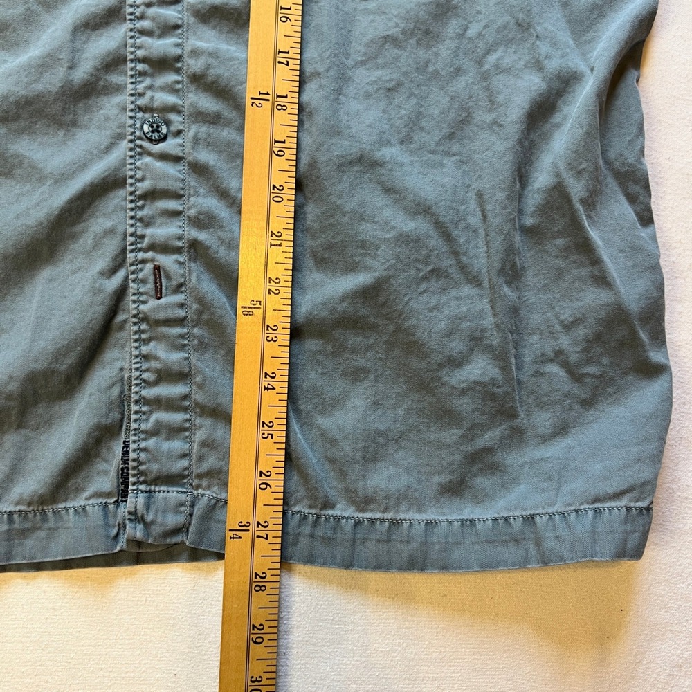 Indigo Palms Denim Company Short Sleeve Button Down Men Large Blue 100% Cotton - Picture 8 of 10